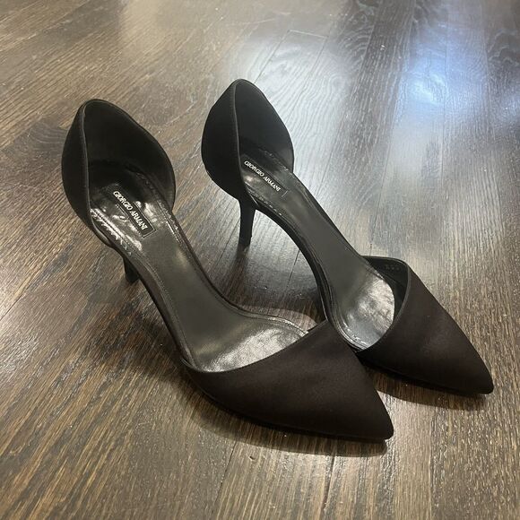 Giorgio Armani Black Heels - Picture 1 of 8